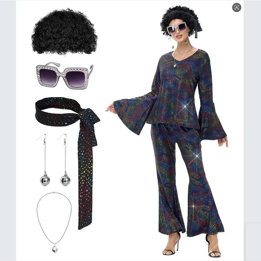 Tenue Disco Années 70 Complète Femme