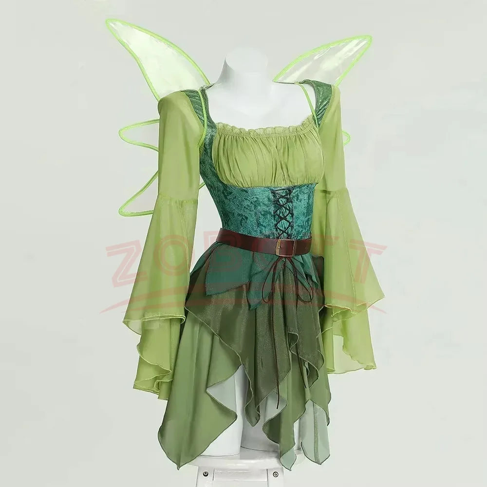 Robe Elfe Verte Femme – Avec ou Sans Ailes