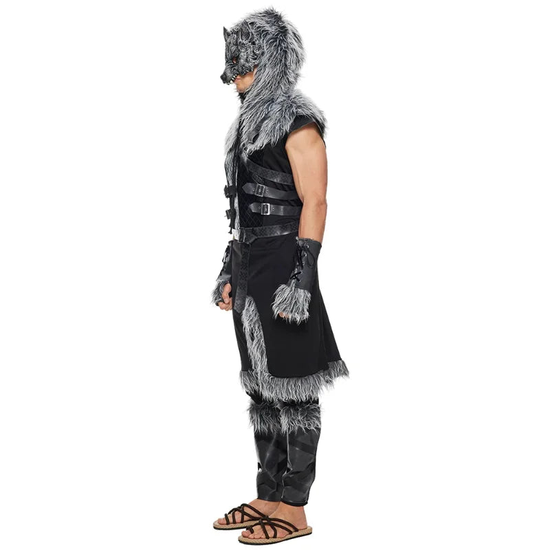 Déguisement Guerrier Loup Viking Homme – vue 4