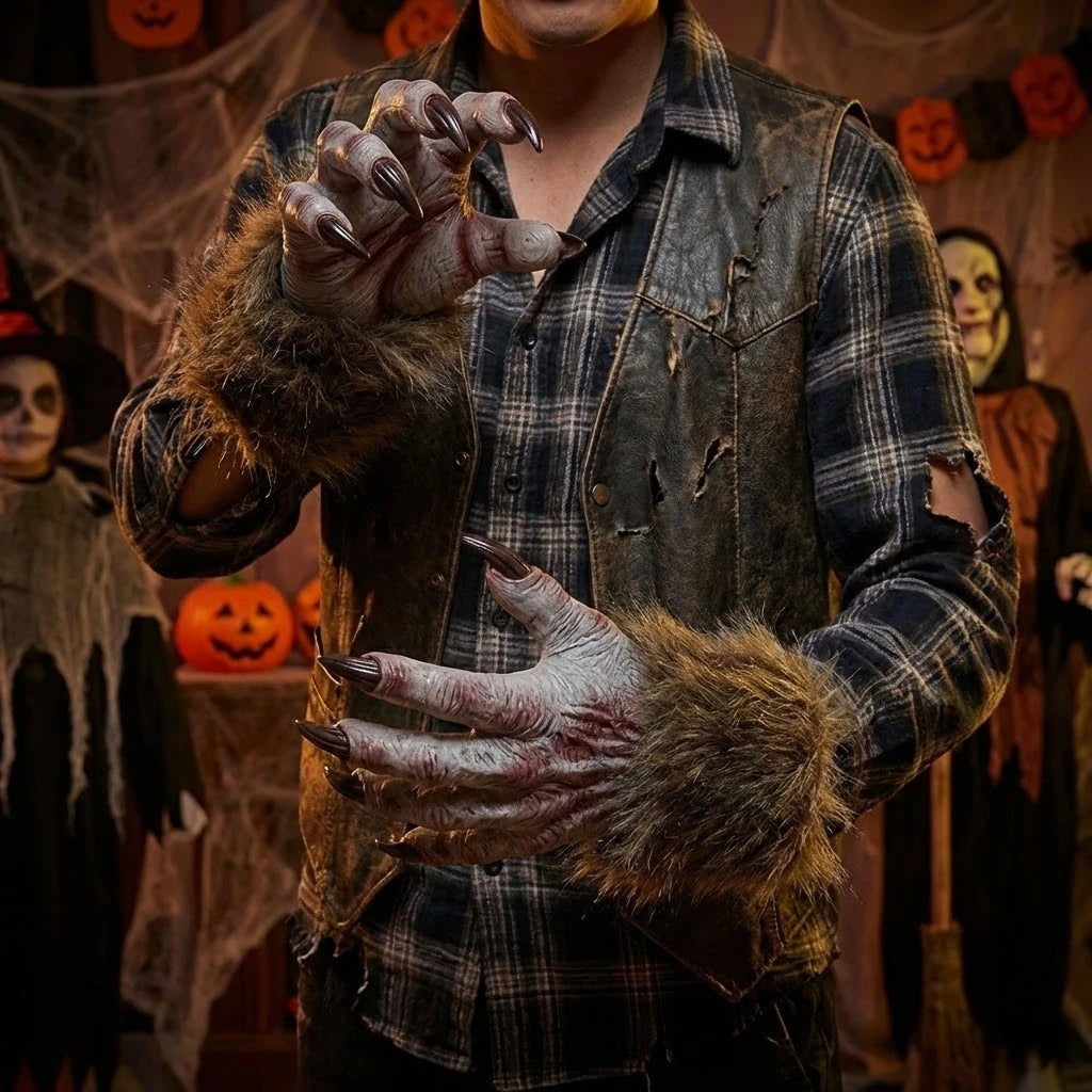 Gants Mains de Zombie Monstre à Griffes – vue 5