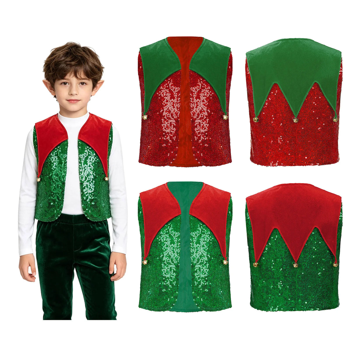 Gilet de Lutin à Sequins Enfant – vue 2