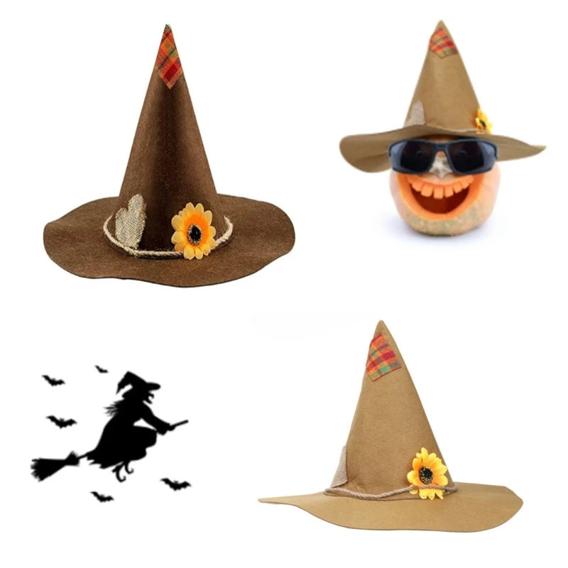 Chapeau d'Épouvantail Sorcier – Adulte et Enfant