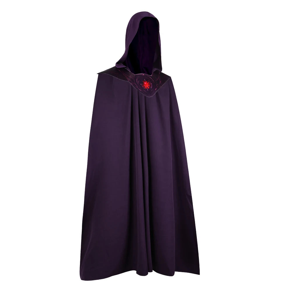 Cape de Sorcier Violette à Capuche – Médaillon Lumineux – vue 5
