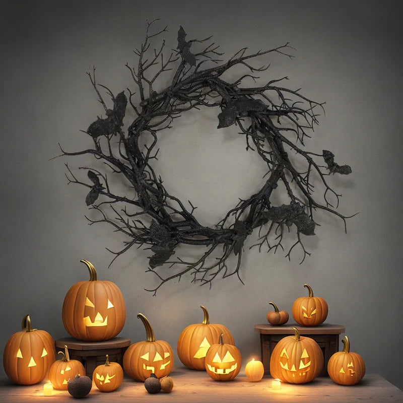 Couronne décorative LED Halloween – vue 4