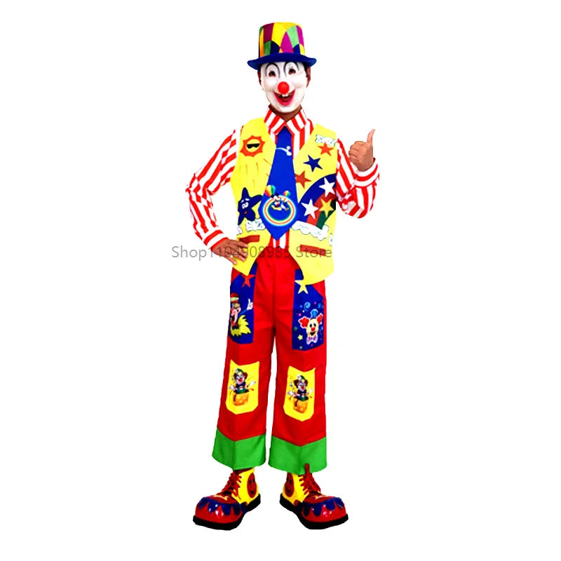 Déguisement Clown Rigolo Adulte – Tenue Colorée de Fête – vue 16