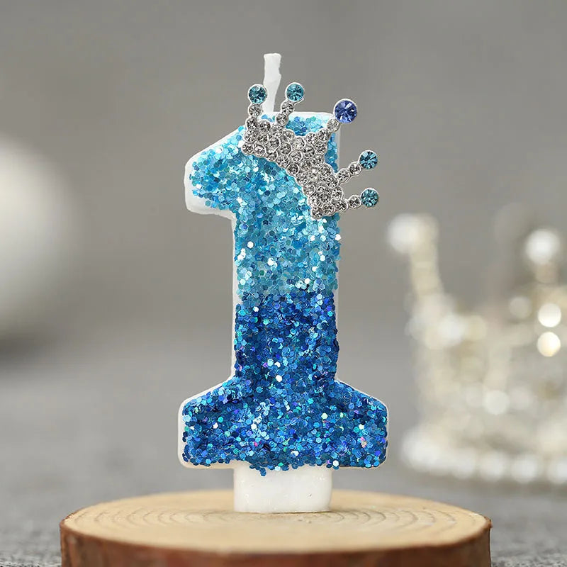 Bougie Topper Gâteau Chiffre 2 Lumineuse Couronne Princesse – vue 11