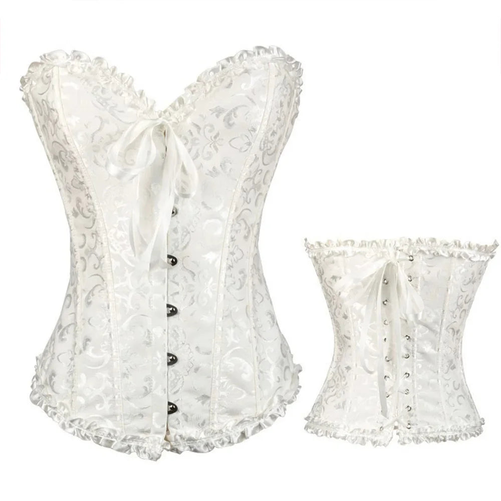 Corset Bustier Jacquard Femme – Plusieurs Couleurs