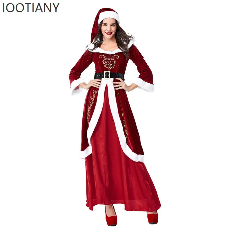 Robe Rouge Mère Noël Sexy – Tenue de Fête