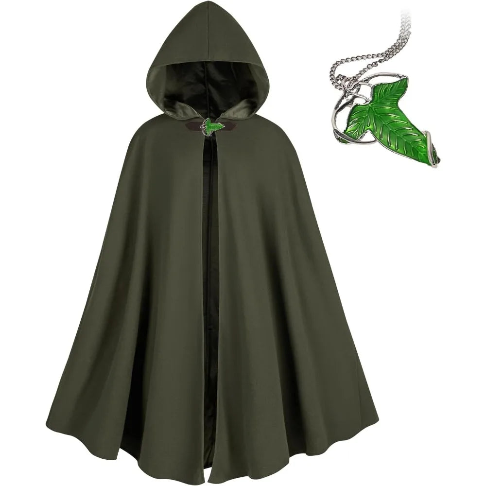 Cape Médiévale à Capuche Homme avec Broche