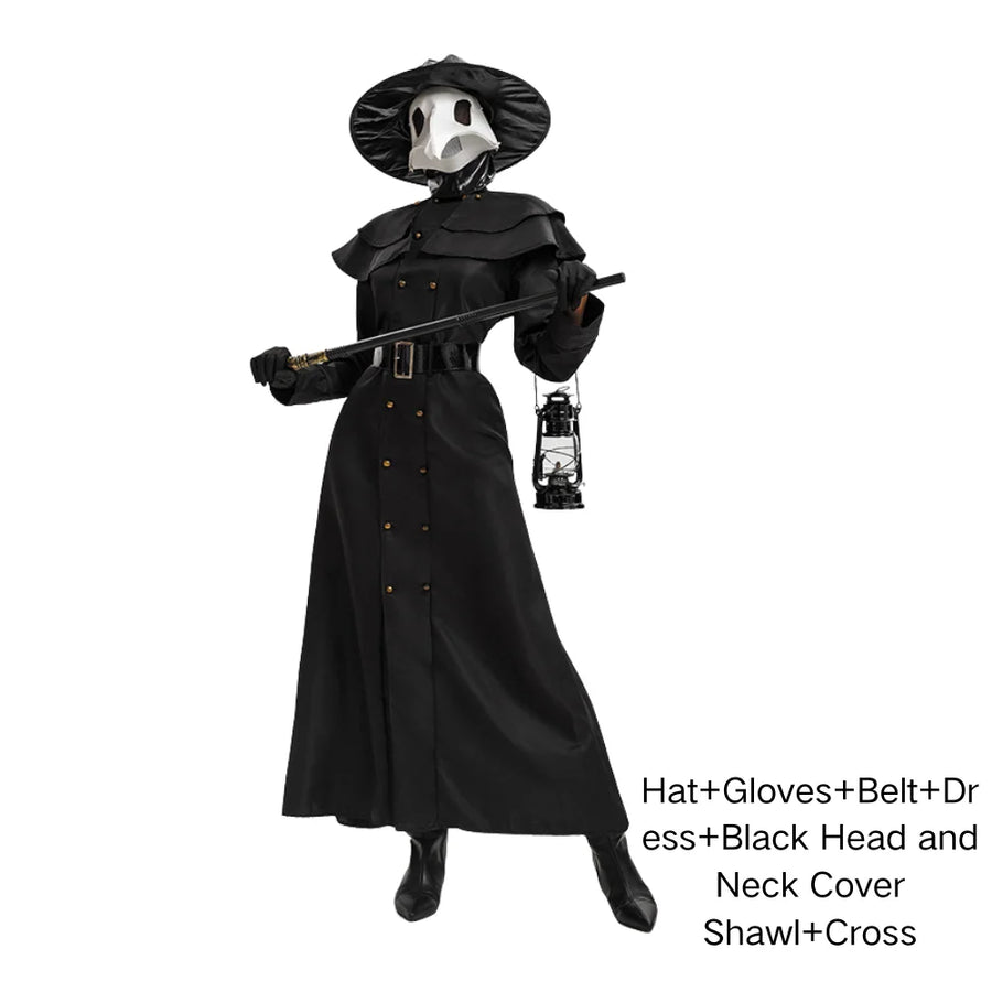 Robe Médecin de la Peste Femme – Ensemble Steampunk – vue 7