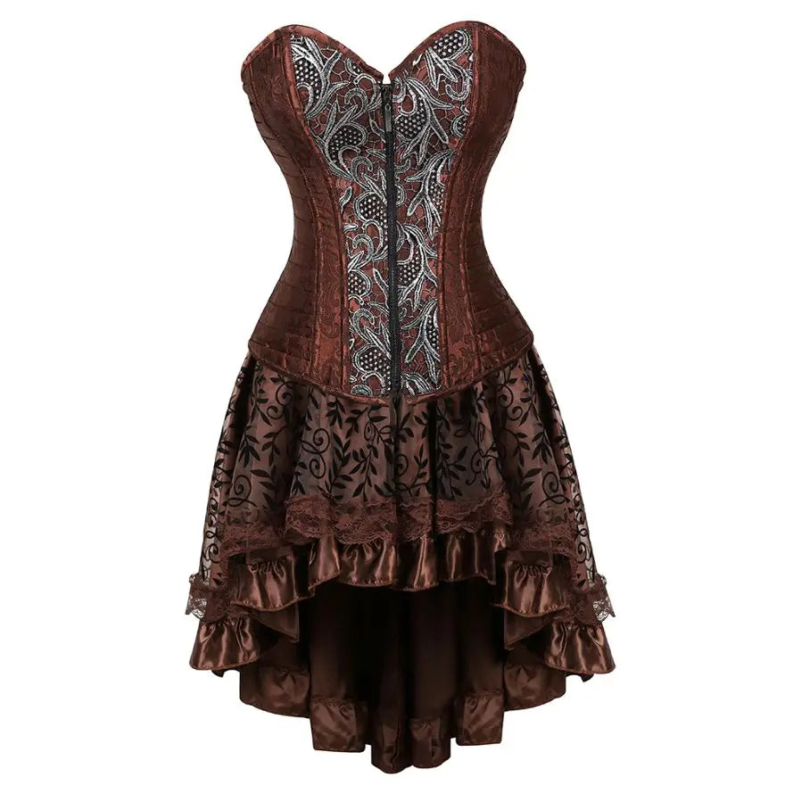 Ensemble Corset Steampunk Sexy et Jupe Asymétrique – vue 15