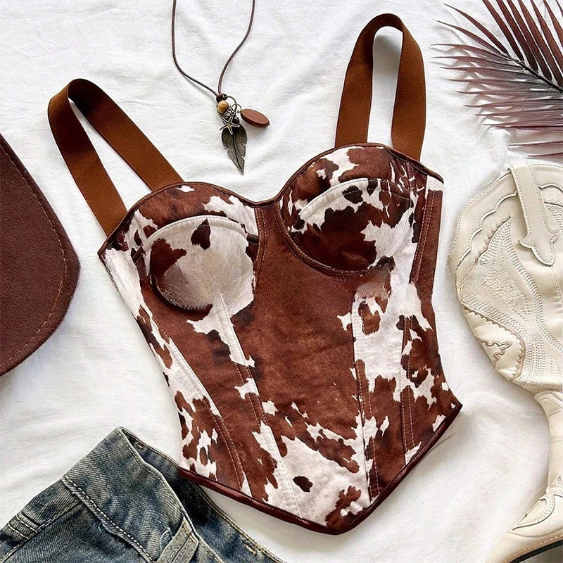 Corset Cow-Girl Imprimé Vache Femme – S à XL