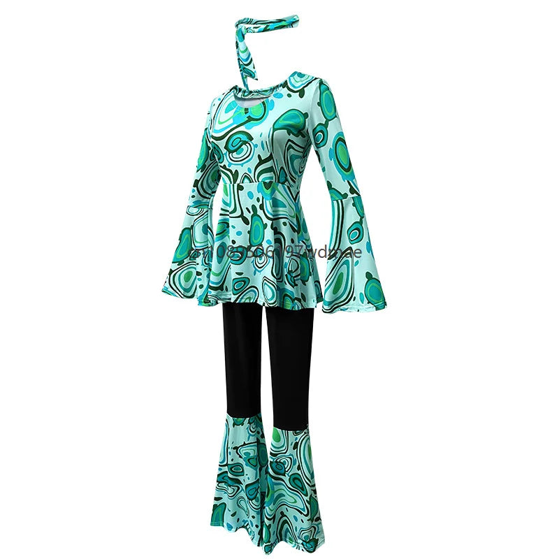 Tenue Disco Multicolore avec Bandeau
