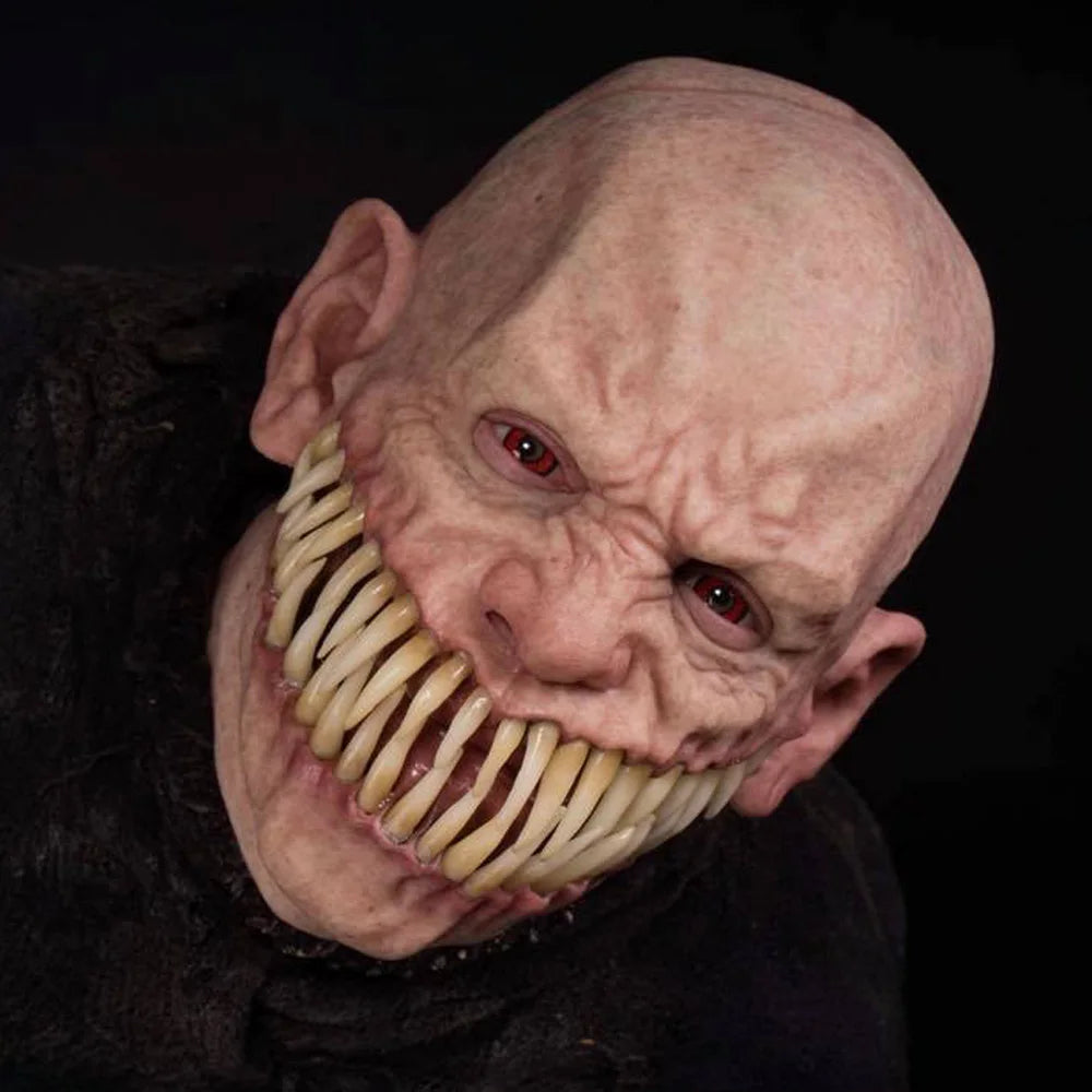 Masque Démon Mutant en Latex à Longues Dents