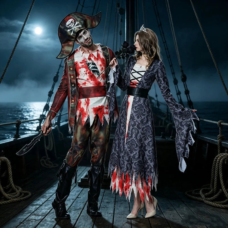 Costume Zombie Pirate ou Mariée Fantôme – Homme ou Femme