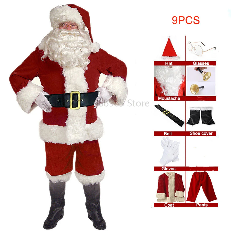 Costume Père Noël Complet Adulte avec Bonnet