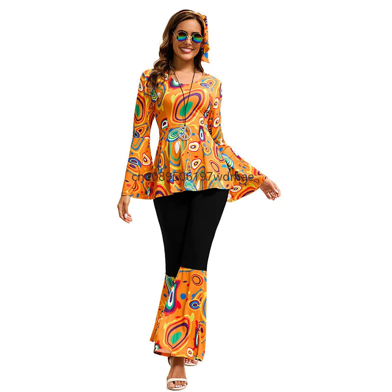 Tenue Disco Multicolore avec Bandeau