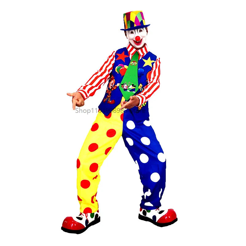 Déguisement Clown Rigolo Adulte – Tenue Colorée de Fête – vue 15