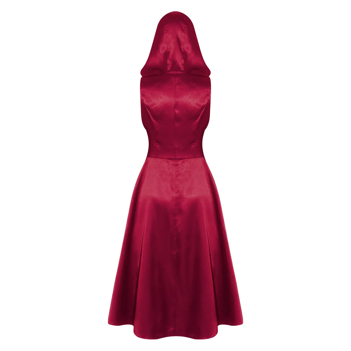 Robe Vampire Médiévale à Capuche en Satin – vue 4