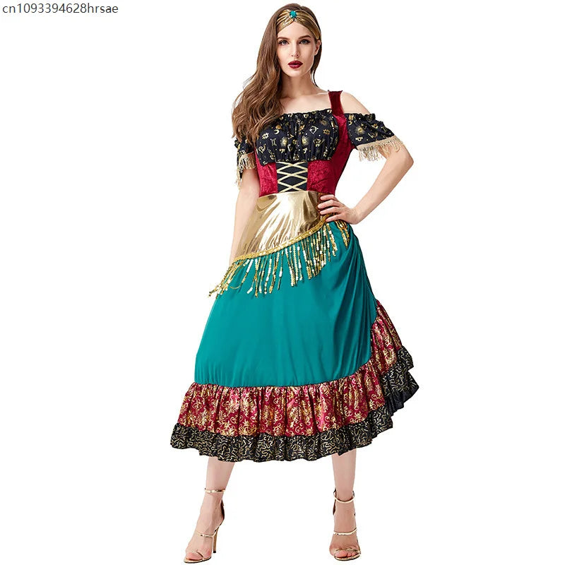 Robe de Flamenco Gitane Femme - Costume de Danse et Spectacle – vue 6
