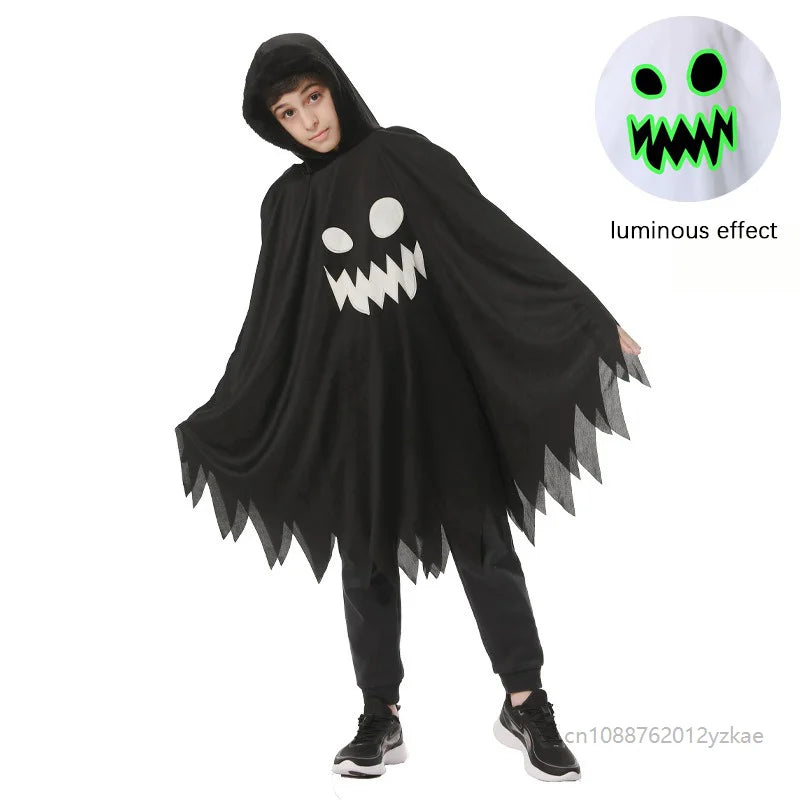 Cape Fantôme Enfant Visage Lumineux