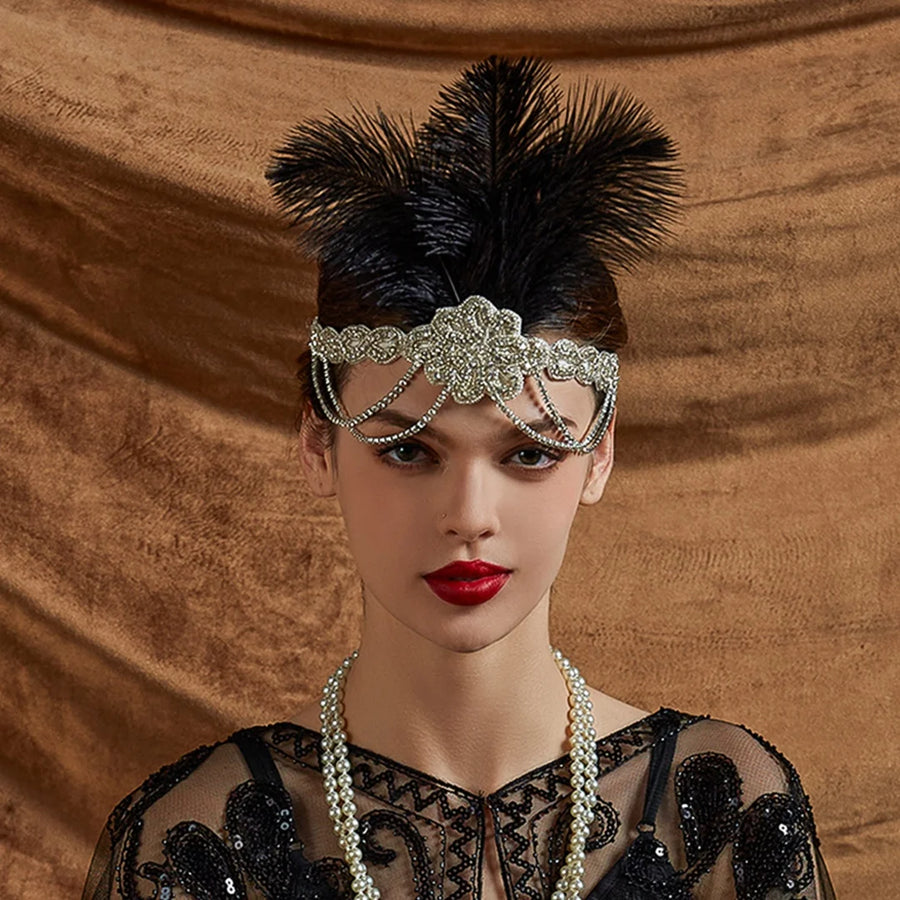 Bandeau à Plumes Gatsby Années 20 – Plusieurs Modèles