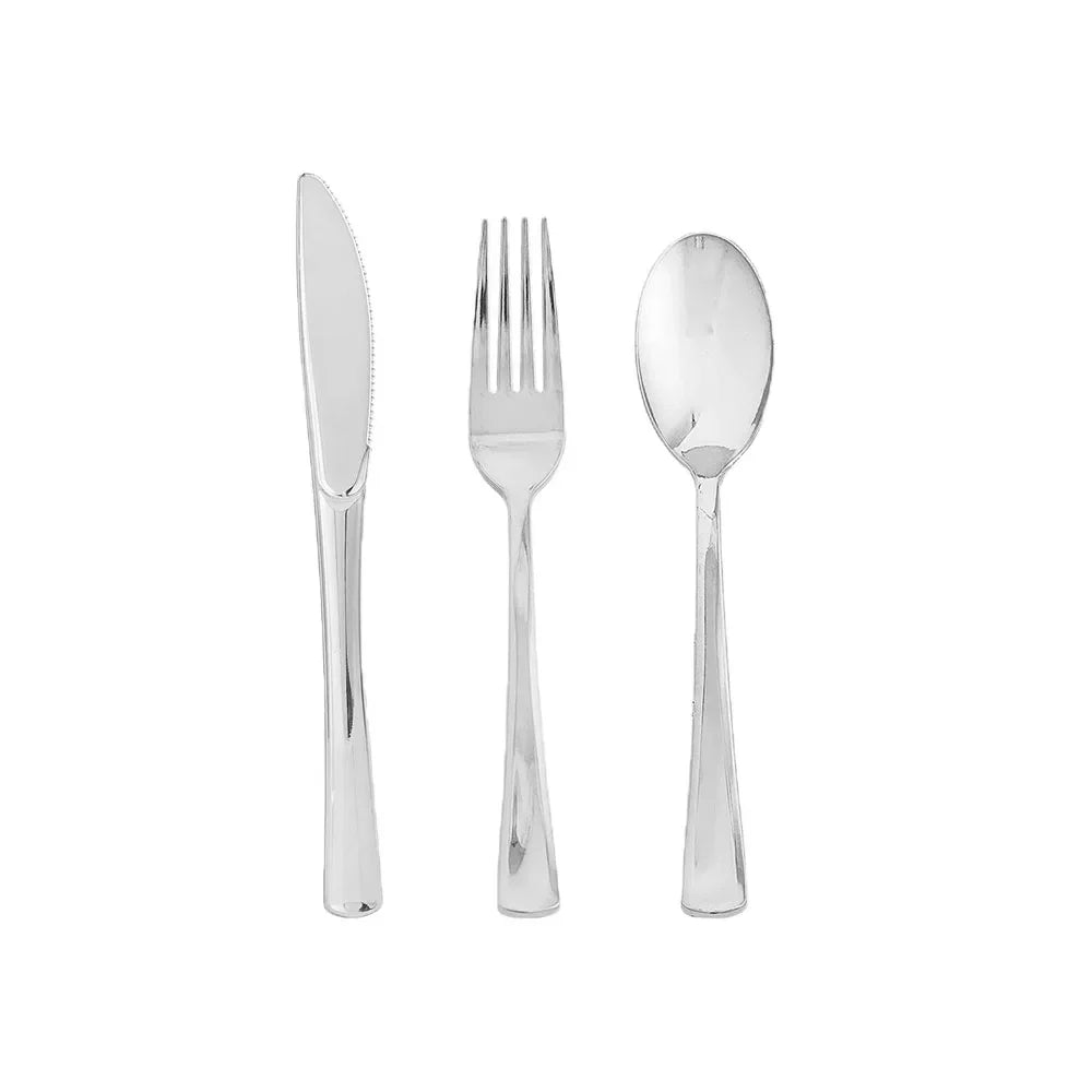 Couverts Jetables Dorés – Lots de 10, Cuillères et Fourchettes