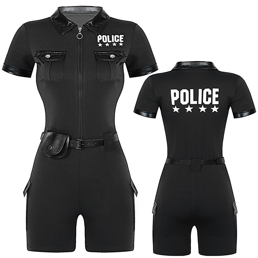 Déguisement Policière - Combinaison avec Ceinture et Casquette – vue 10