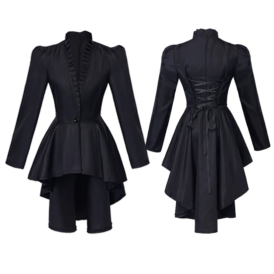 Veste Queue-de-Pie Steampunk Victorienne Femme – vue 11
