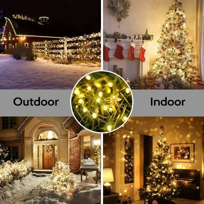 Guirlande lumineuse LED solaire extérieur Noël – vue 3