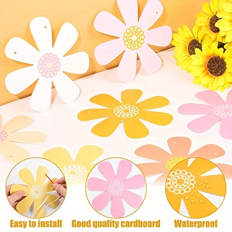 Guirlande Fleurs Marguerites Décoration Fête – vue 2