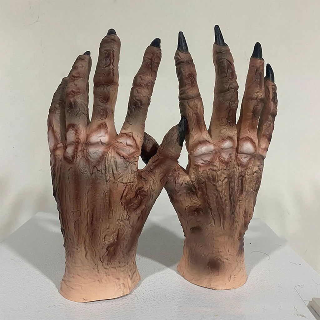 Gants de Bête Loup-Garou Effrayants en Latex – vue 3