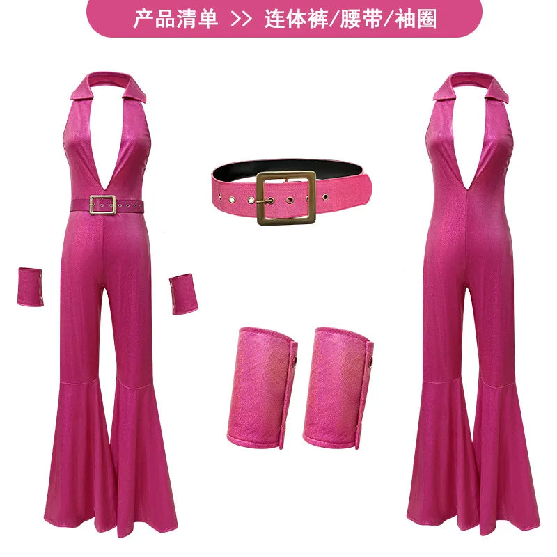Body Disco Hippie Années 70 Femme avec Ceinture