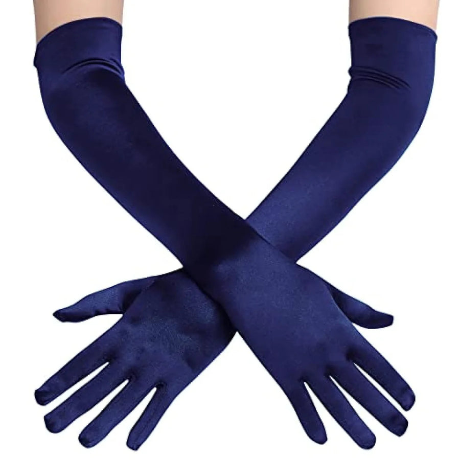 Gants Longs Satin Femme – 55 cm, Plusieurs Coloris