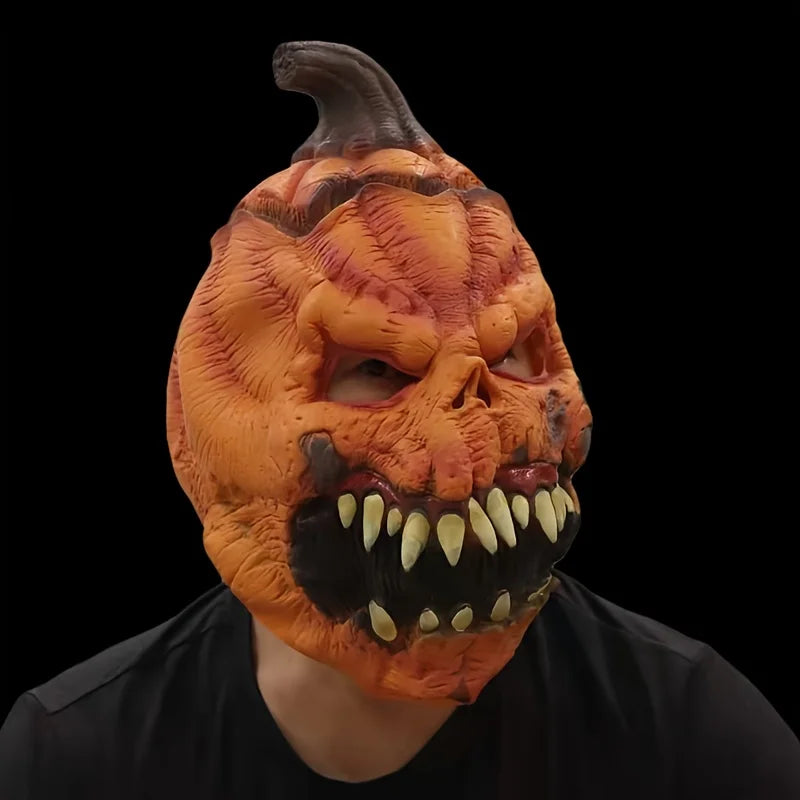 Masque Citrouille d'Horreur en Latex – vue 5
