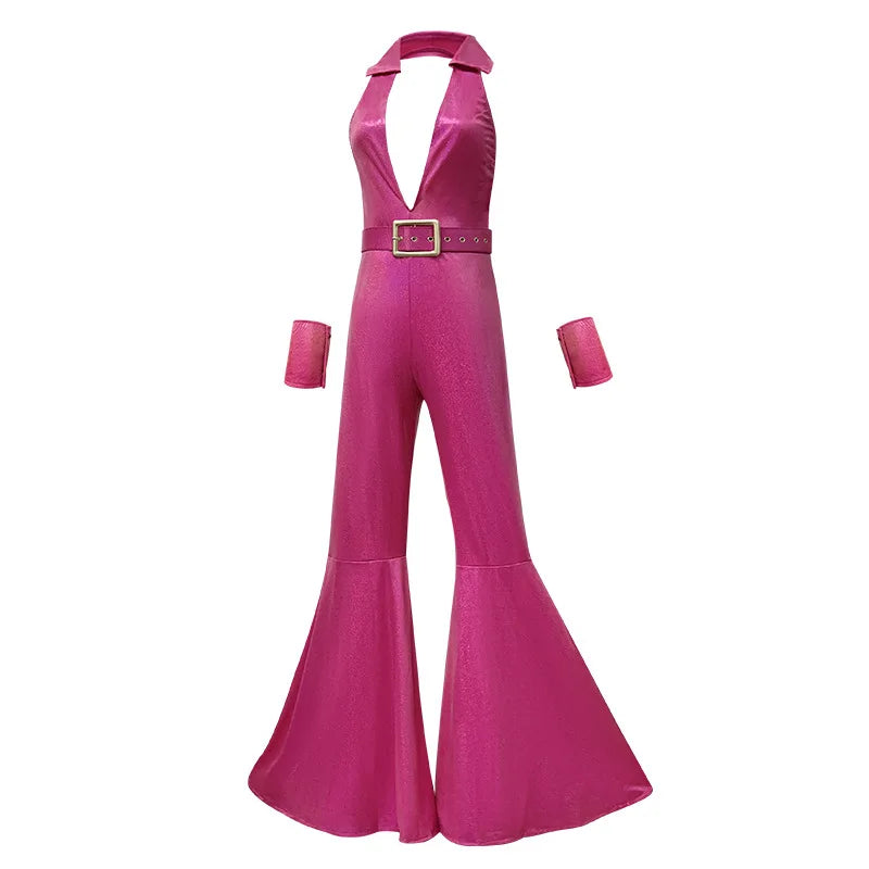 Body Disco Hippie Années 70 Femme avec Ceinture