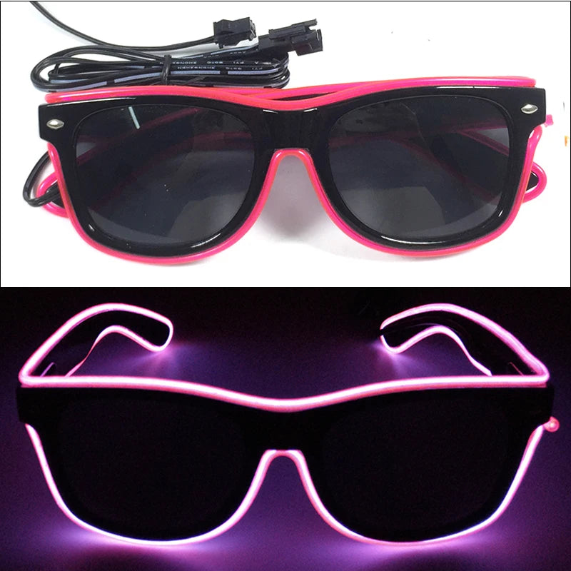 Lunettes Néon LED Lumineuses Adulte