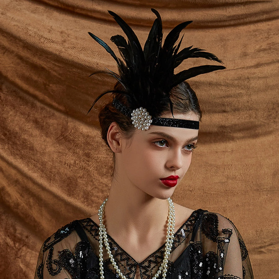 Bandeau à Plumes Gatsby Années 20 – Plusieurs Modèles