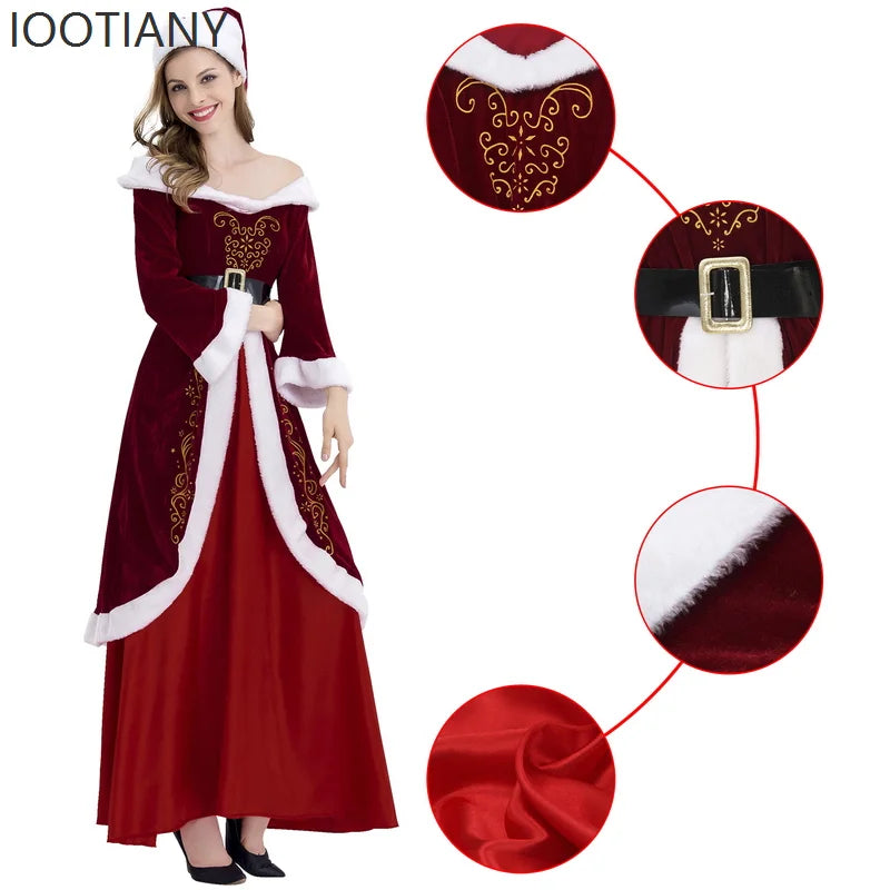 Robe Rouge Mère Noël Sexy – Tenue de Fête