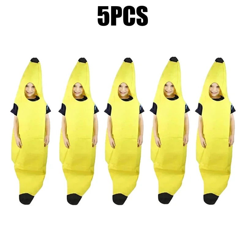 Déguisement Banane – Lots 1, 3, 5 ou 10, Adulte et Enfant