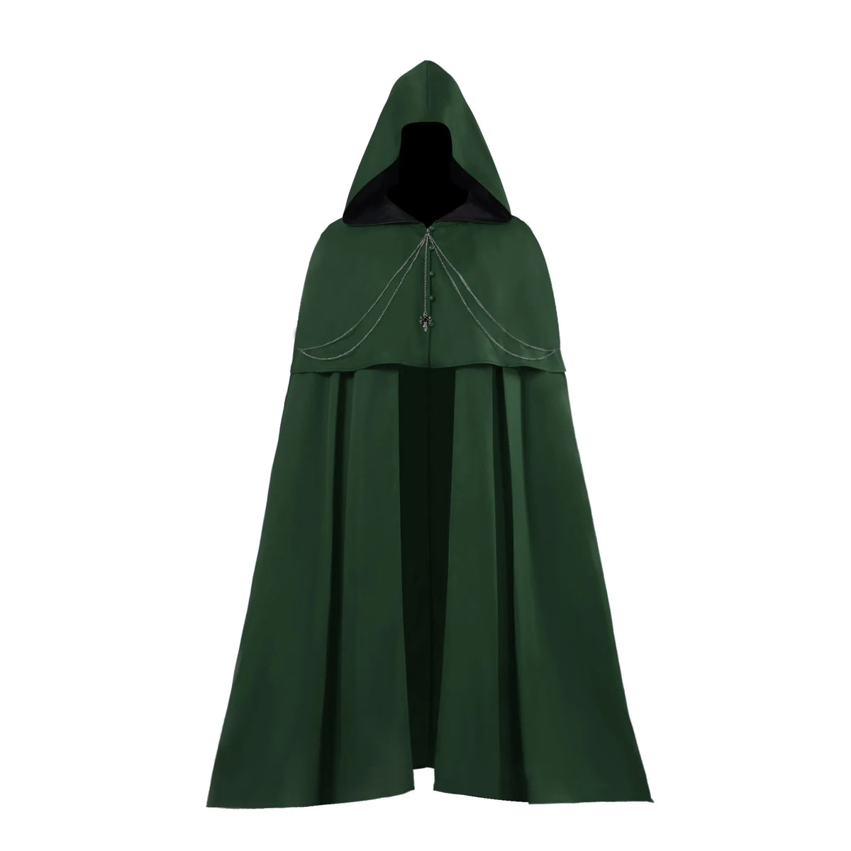 Cape Chevalier Noir à Capuche – Vampire Médiéval
