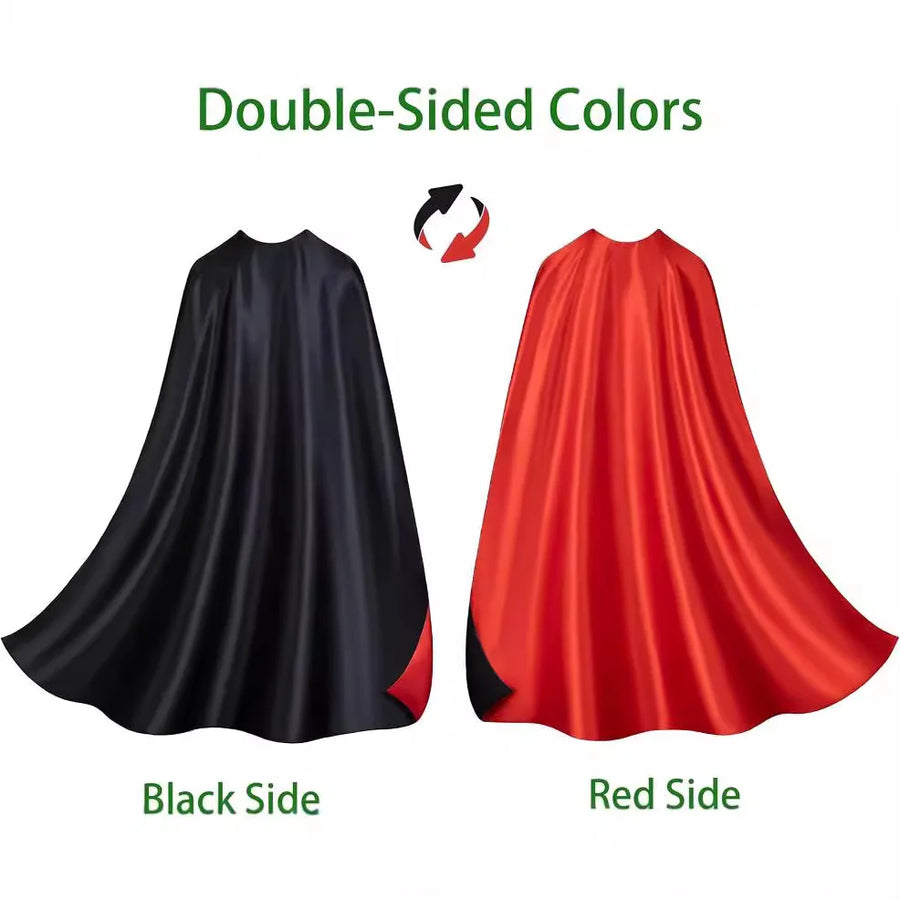 Cape et Masque de Super-Héros Famille Réversible