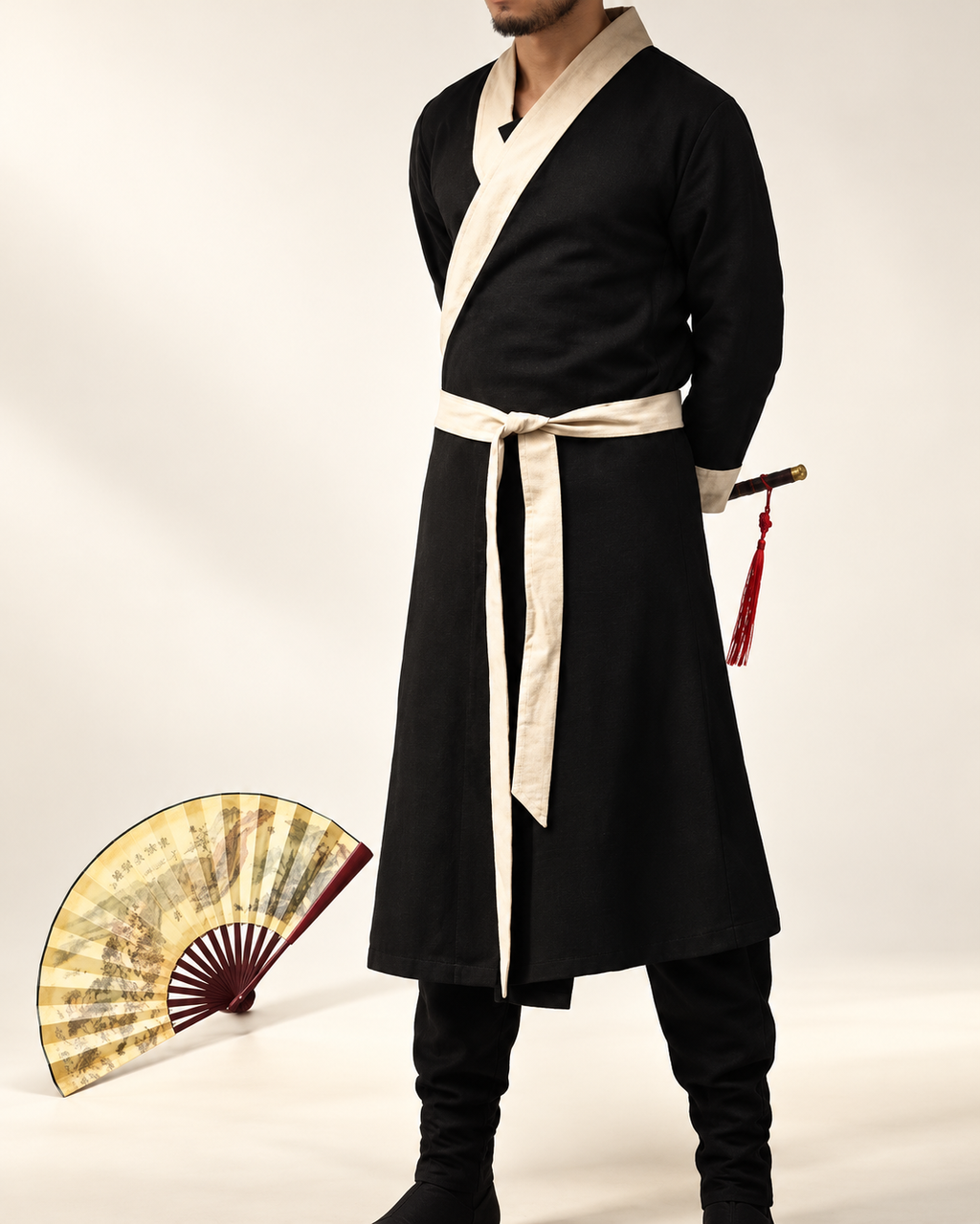 Robe de Héros Ninja Asiatique Homme — photo premium studio